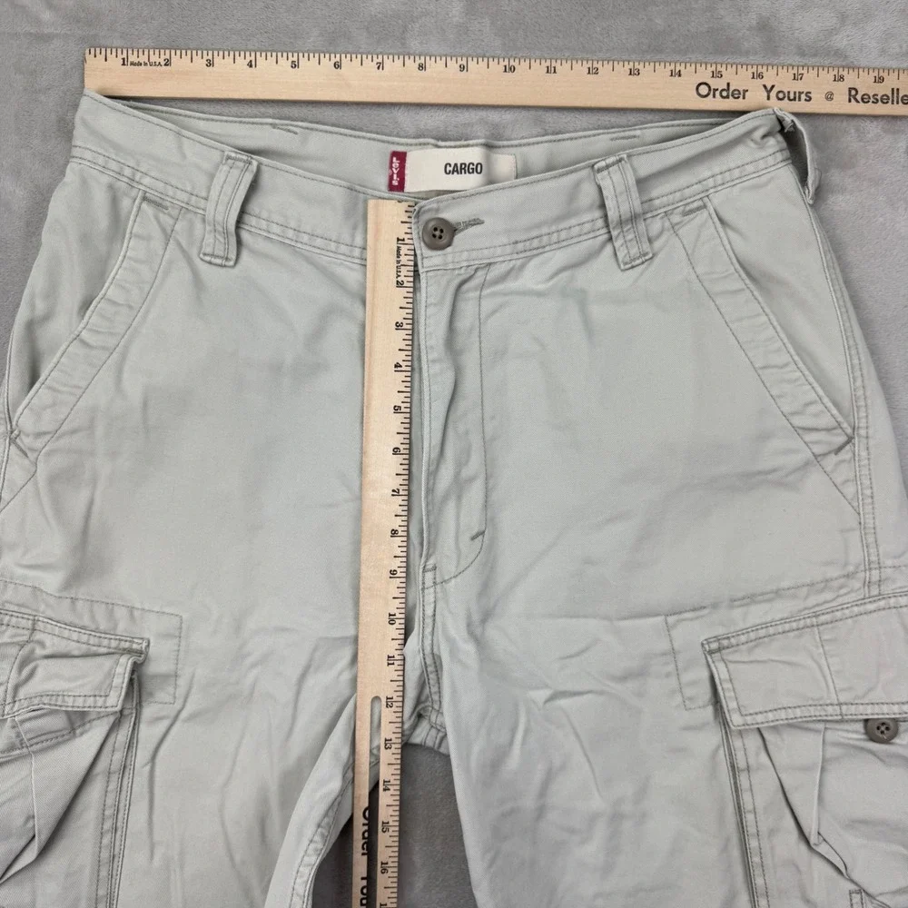 Levi's Cargo Shorts Mens 32 Beige Loose Baggy Y2K‎ 2000s Skate Workwear